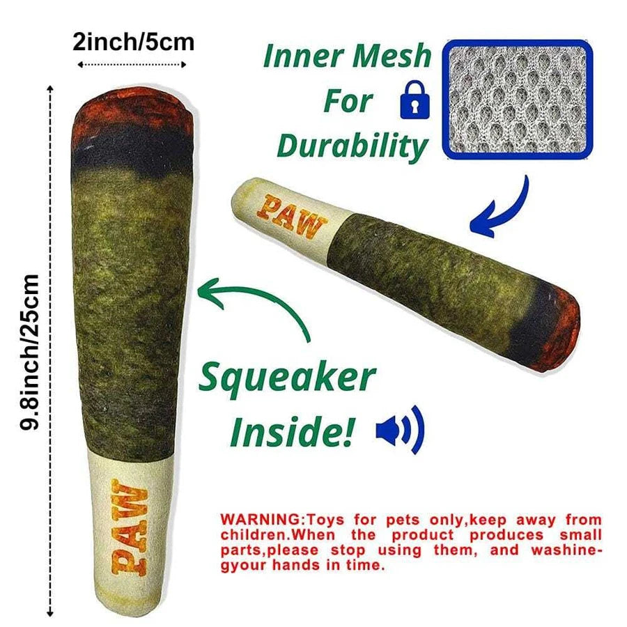 Funny Interactive Dog Toy - Cigar Design Plush