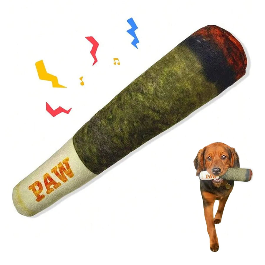 Funny Interactive Dog Toy - Cigar Design Plush
